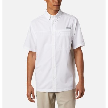 Columbia Muške Košulje - PFG Grander Marlin Woven Short Sleeve Bijele | BPTI-63052